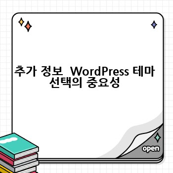 추가 정보  WordPress 테마 선택의 중요성