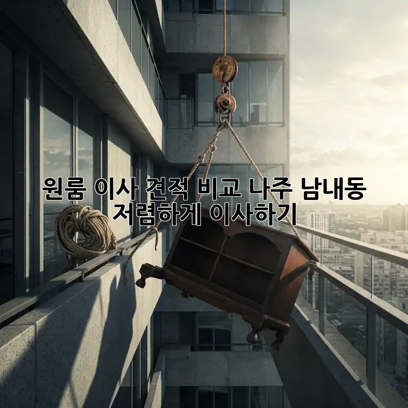 원룸 이사 견적 비교: 나주 남내동 저렴하게 이사하기