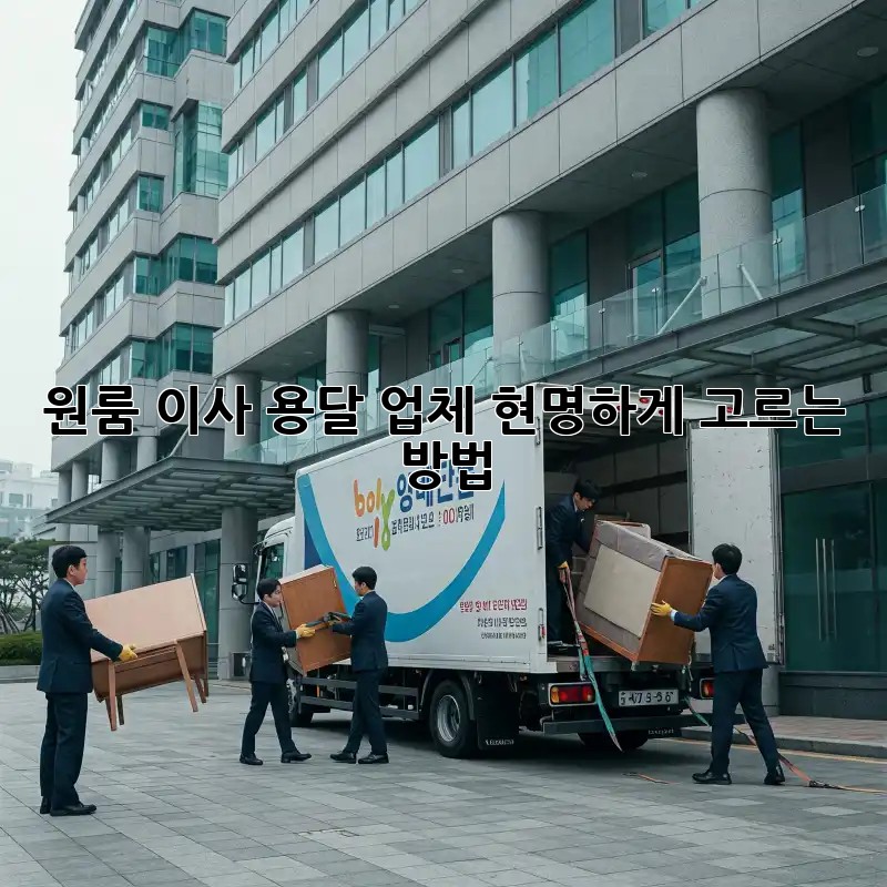 원룸 이사, 용달 업체 현명하게 고르는 방법!