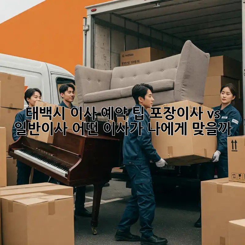 태백시 이사 예약 팁: 포장이사 vs 일반이사, 어떤 이사가 나에게 맞을까?