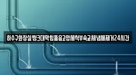 하수구화장실씽크대막힘뚫음고압세척부속교체냄새제거24시간