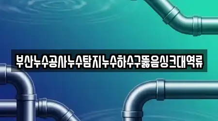 부산누수공사누수탐지누수하수구뚫음싱크대역류