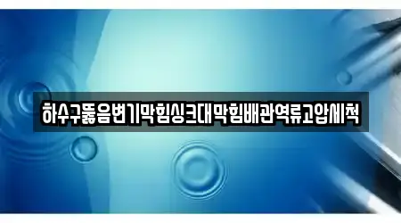 하수구뚫음변기막힘싱크대막힘배관역류고압세척