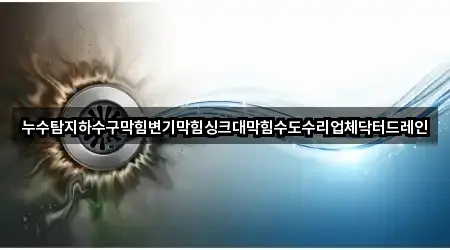 누수탐지하수구막힘변기막힘싱크대막힘수도수리업체닥터드레인