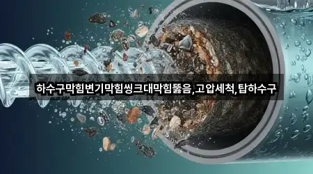 하수구막힘변기막힘씽크대막힘뚫음,고압세척,탑하수구