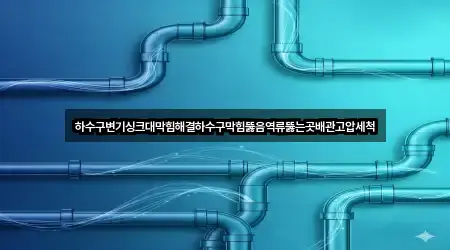 하수구변기싱크대막힘해결하수구막힘뚫음역류뚫는곳배관고압세척