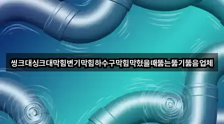 씽크대싱크대막힘변기막힘하수구막힘막혔을때뚫는뚫기뚫음업체