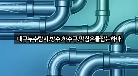 대구누수탐지.방수.하수구.막힘은물잡는하마