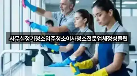 사무실정기청소입주청소이사청소전문업체정성클린