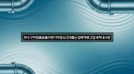 하수구막힘뚫음뚫어변기막힘싱크대뚫는업체역류고압세척내시경