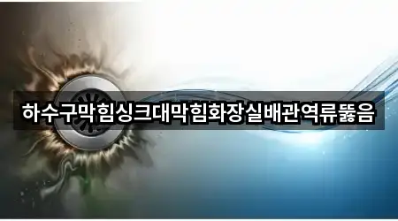 하수구막힘싱크대막힘화장실배관역류뚫음