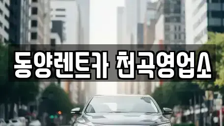 강원 동해시 렌트카 전문 동양렌트카 천곡영업소