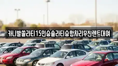 경남 창원시 마산합포구 두월동1가 렌트카 전문 카니발쏠라티15인승솔라티승합차리무진렌트대여