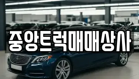 부산 강서구 성북동 중고차매매 전문 중앙트럭매매상사