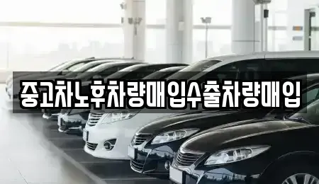 충북 괴산군 소수면 중고차매입 전문 중고차노후차량매입수출차량매입